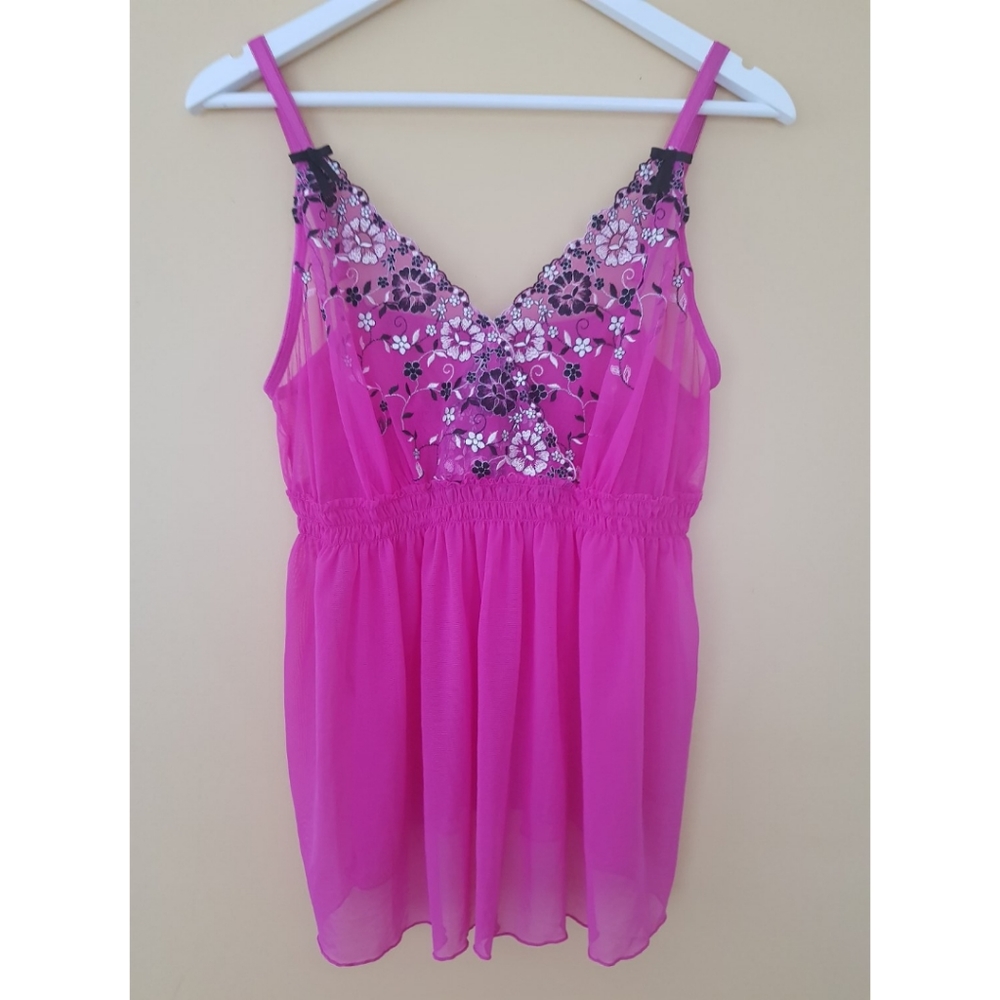 Cacique Pink Babydoll Lingerie